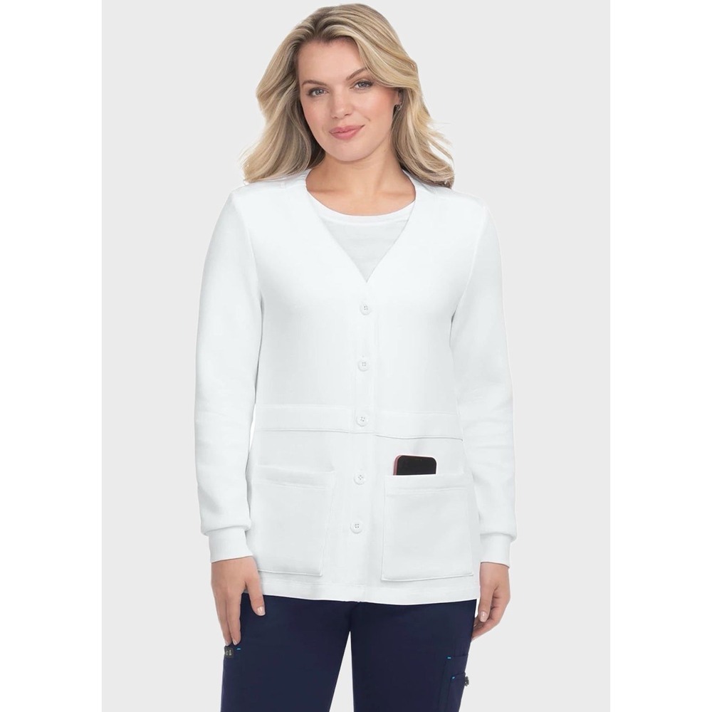 Koi Scrubs Essentials Clarissa 2 Pocket Knit Cardigan Jacket Medical Women's MED